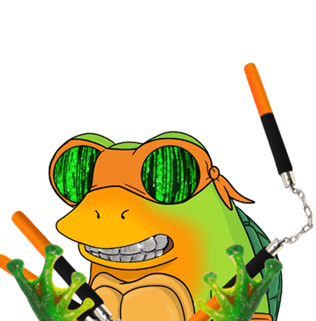 orange turtle schizo frog